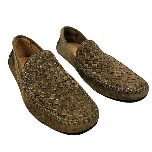 MASSIMO MATTEO Woven Suede Driving Loafers - Picture 3 of 8